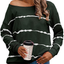 SENFURE Women One Shoulder Sweatshirt Long Sleeve Funny Print Fall Thin Pullover Sweatshirt Top Shirt