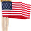 Pack of 12，4X6 Inch American Flags Handheld Small Flags on the Wooden Stick,With Kid-Safe Spear Top, Perfect for 4Th of July Decorations, Memorial Day Decorations, Patriotic Decorations, Parades, Veteran Party, Etc