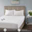 Serta Waterproof Mattress Pad-Cotton Blend Electric Bed Warmer with 10 Heat Settings Controller Zero Radiation, Auto Shut Off, 18" Deep All Around Elastic Pocket, Twin XL, White