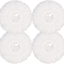GIBTOOL 4 Pack Mop Head Replacement for Hurricane Spin Mop Replacement Head Microfiber Spin Mop Refills Easy Cleaning Round Shape Standard Size