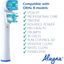 Replacement Brush Heads Compatible With Oral B- Double Clean Design Fits Oralb Pro 7000, 1000, 8000, 9000, 1500, 5000, Kids, Vitality & More!