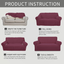 Easy-Going Stretch 4 Seater Sofa Slipcover 1-Piece Sofa Cover Furniture Protector Couch Soft with Elastic Bottom for Kids,Polyester Spandex Jacquard Fabric Small Checks (XX Large,Purple)