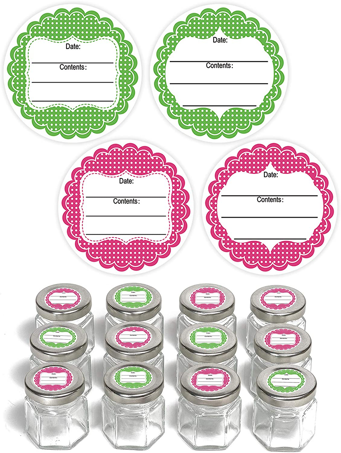 2 Inch Round Canning Labels,Containers Labels,Labels for Mason Jar,Bottles,Writable Food Stickers,Set of 80