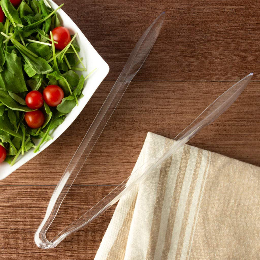 Plastic Salad Tongs | Clear | 2 Pcs.