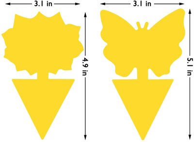 Garsum Sticky Trap,Fruit Fly and Gnat Trap Yellow Sticky Bug Traps for Indoor/Outdoor Use - Insect Catcher for White Flies,Mosquitos,Fungus Gnats,Flying Insects - Disposable Glue Trappers(12 pcs)