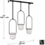 Umbra Triflora Hanging Planter for Window, Indoor Herb Garden, White/Black, Triple