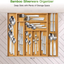 Bamboo Expandable Drawer Organizer for Utensils Holder, Adjustable Cutlery Tray, Wood Drawer Dividers Organizer for Silverware, Flatware, Knives in Kitchen, Bedroom, Living Room by Pipishell