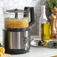 GE Food Processor | 12 Cup | Complete with 3 Feeding Tubes, Stainless Steel Mixing Blade & Shredding Disc | 3 Speed | Great for Shredded Cheese, Chicken & More | Kitchen Essentials | 550 Watts