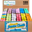 Artcreativity Jumbo Sidewalk Chalk Set for Kids, Giant Box of 120 Colorful Chalk Pieces, Non-Toxic, Dust-Free, Washable Chalk in 10 Colors, for Driveway, Pavement, Outdoors, Great Arts & Crafts
