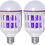 2 Pack Bug Zapper Light Bulbs, 2 in 1 Mosquito Killer Lamp, UV LED Bulb Zapper for Patio and Indoor