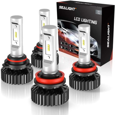 SEALIGHT 9005/HB3 H11/H9 14000LM LED Bulbs Combo Package CSP Chips 6000K Cool White