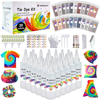 Large Tie Dye Kit for Kids and Adults - 239 Pack Permanent Tie Dye Kits for Clothing Craft Fabric Textile Party Group Handmade Project
