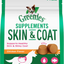 GREENIES Skin & Coat Food Supplements with Omega 3 Fatty Acids, 80-Count Chicken- Flavor Soft Chews for Adult Dogs