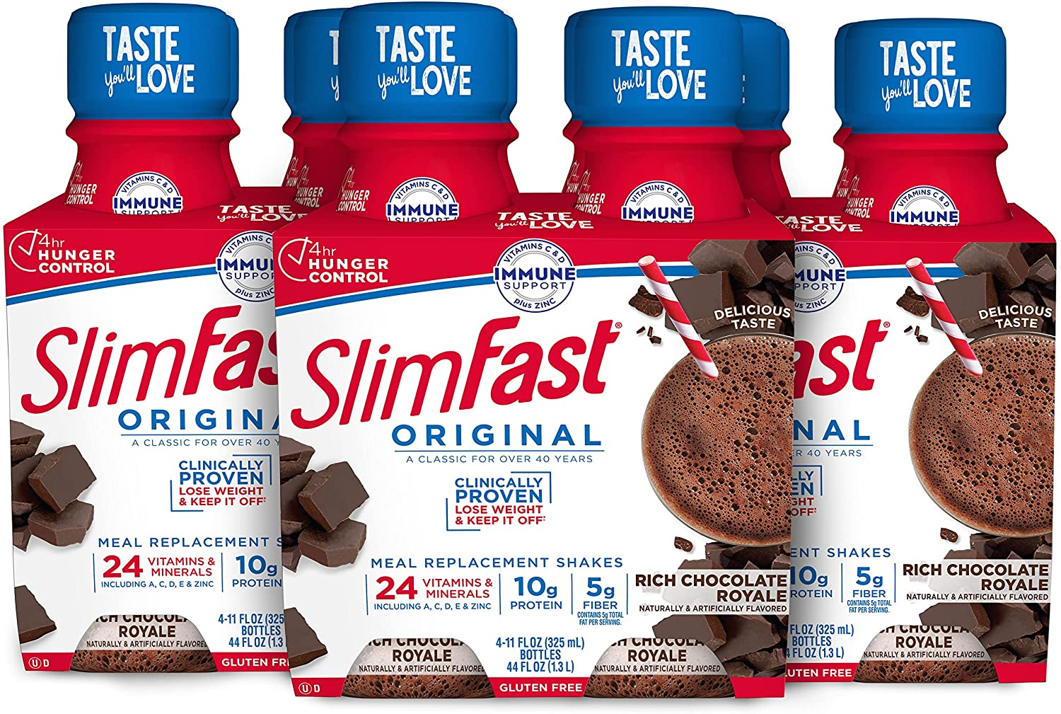 Slimfast Meal Replacement Powder, Original French Vanilla, Weight Loss Shake Mix, 10G of Protein, 14 Servings (Pack of 3)