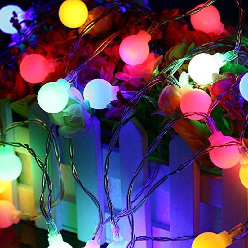 Mini Globe String Lights, 66 Ft. 200 LED Fairy String Lights Plug in, 8 Modes with Remote, Decor for Indoor Outdoor Party Wedding Christmas Tree Garden, Warm White