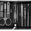 Nail Clippers Set Black Matte Stainless Steel Fingernail & Thick Toenail & Ingrown Nail Clippers, Perfect 3 Pcs Nail Clippers Cutter for Men and Women(Black)