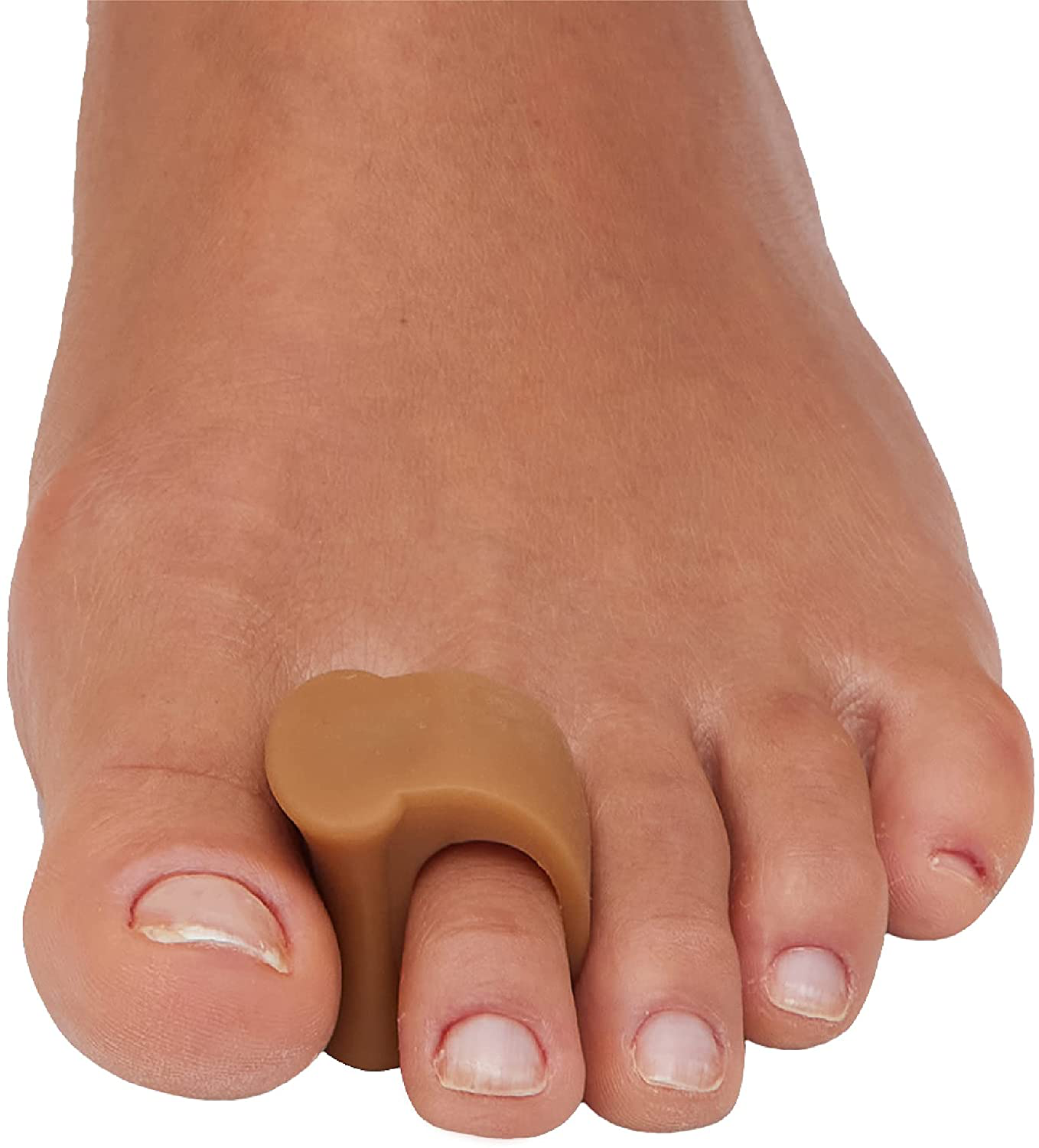Zentoes Gel Toe Separators for Overlapping Toes, Bunions, Big Toe Alignment, Corrector and Spacer - 4 Pack (White)