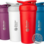 BlenderBottle Strada Shaker Cup Insulated Stainless Steel Water Bottle with Wire Whisk, 24-Ounce, Plum