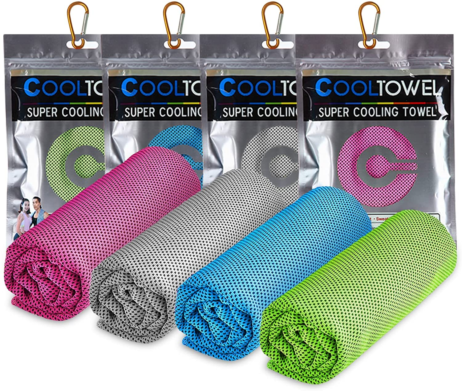 Cooling Towel (40"X12") Microfiber Cool Towel for Neck, Soft Breathable Workout Towels for Gym, Running, Yoga and More Activities