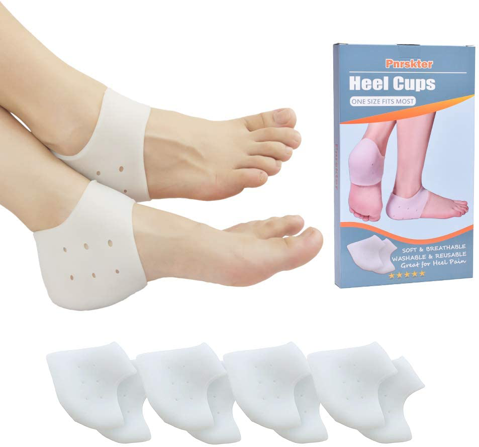 Heel Cups, Plantar Fasciitis Inserts, Heel Pads Cushion (3 Pairs) Great for Heel Pain, Heal Dry Cracked Heels, Achilles Tendinitis, for Men & Women.(Gel Heel Cups)