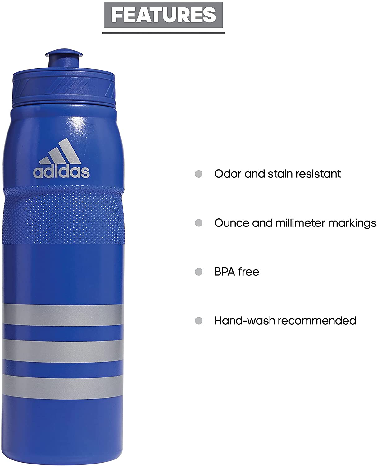 adidas Stadium 750 ML (26oz) Plastic Water Bottle