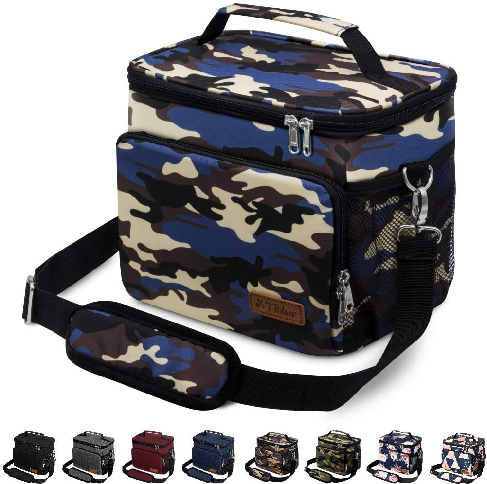 Reusable Lunch Box for Office Work School Picnic Beach - Leakproof Cooler Tote Bag Freezable Lunch Bag with Adjustable Shoulder Strap