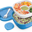 Bentgo Salad - Stackable Lunch Container with Large 54-oz Salad Bowl, 4-Compartment Bento-Style Tray for Toppings, 3-oz Sauce Container for Dressings, Built-In Reusable Fork & BPA-Free (Green)