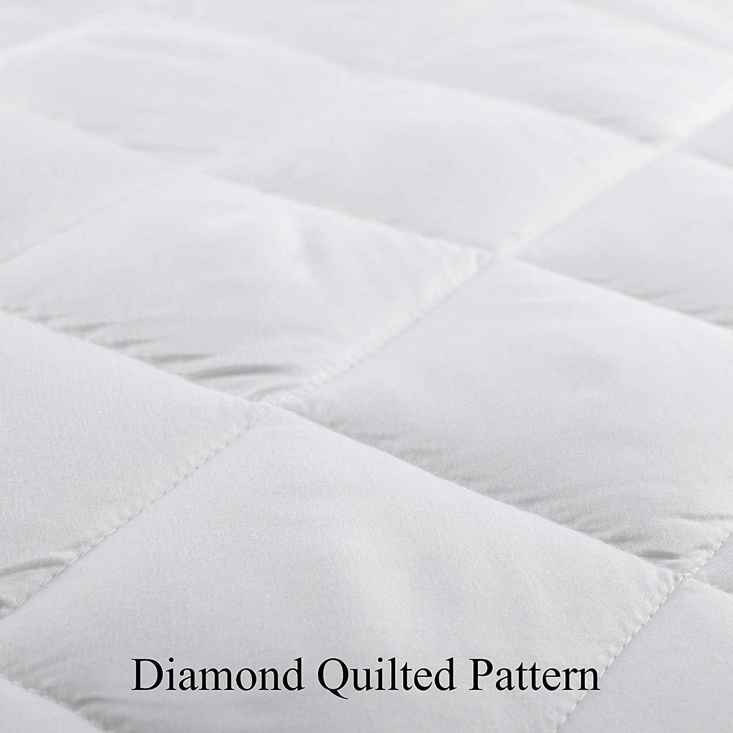 Mea Cama Quilted Mattress Topper Pad Fitted Cover - Fits 16 inch Deep Mattress (Twin)