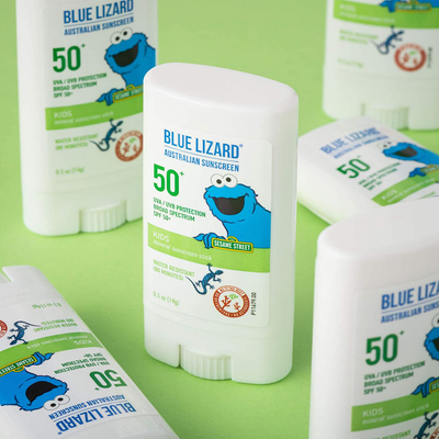 Blue Lizard Kids Mineral Sunscreen Stick with Zinc Oxide, SPF 50+, Water Resistant, UVA/UVB Protection - Easy to Apply, Fragrance Free.5 oz