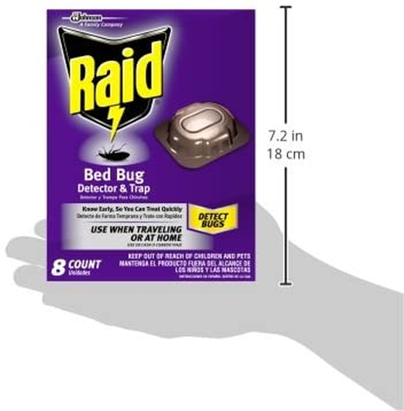 Raid Bed Bug Detector & Trap, 8 Ct