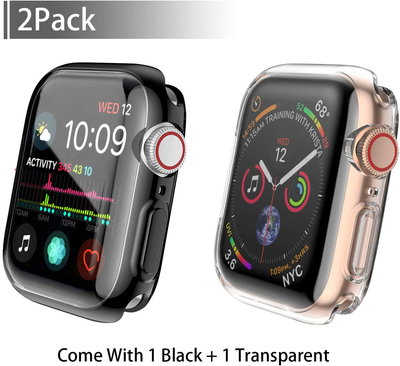 [2-Pack] Julk Case for Apple Watch Series 6 / SE/Series 5 / Series 4 Screen Protector 40mm, Overall Protective Case TPU HD Ultra-Thin Cover