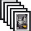 eletecpro 8x10 Picture Frames Set of 5, Display 4x6 or 5x7 Photo Frame with Mat or 8x10 Without Mat, Wall Gallery Photo Frames, Table Top Display or Wall Mounting