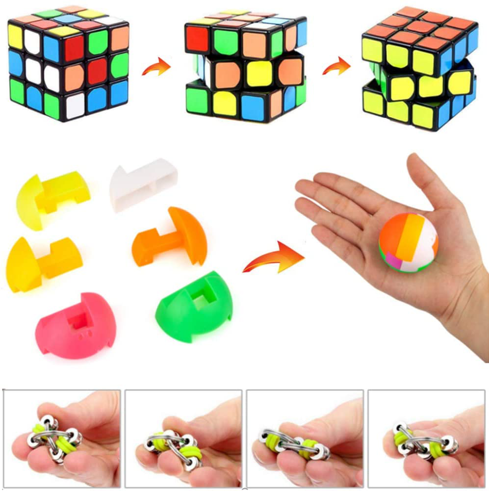 34 Pcs Fidget Toys Set, Sensory Fidget Toys Bundle for Kids/Adults Stress Relief and Anti-Anxiety Hand Toys