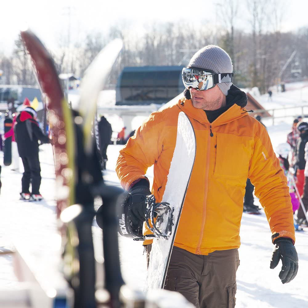 Outdoormaster Ski Goggles PRO - Frameless, Interchangeable Lens 100% UV400 Protection Snow Goggles for Men & Women