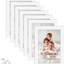 Icona Bay 4x6 Picture Frames (White, 12 Pack), Modern Style Wood Composite Frames Table Top or Wall Mount, Bliss Collection
