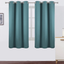 LEMOMO Sea Teal Thermal Blackout Curtains/38 x 63 Inch/Set of 2 Panels Room Darkening Curtains for Bedroom