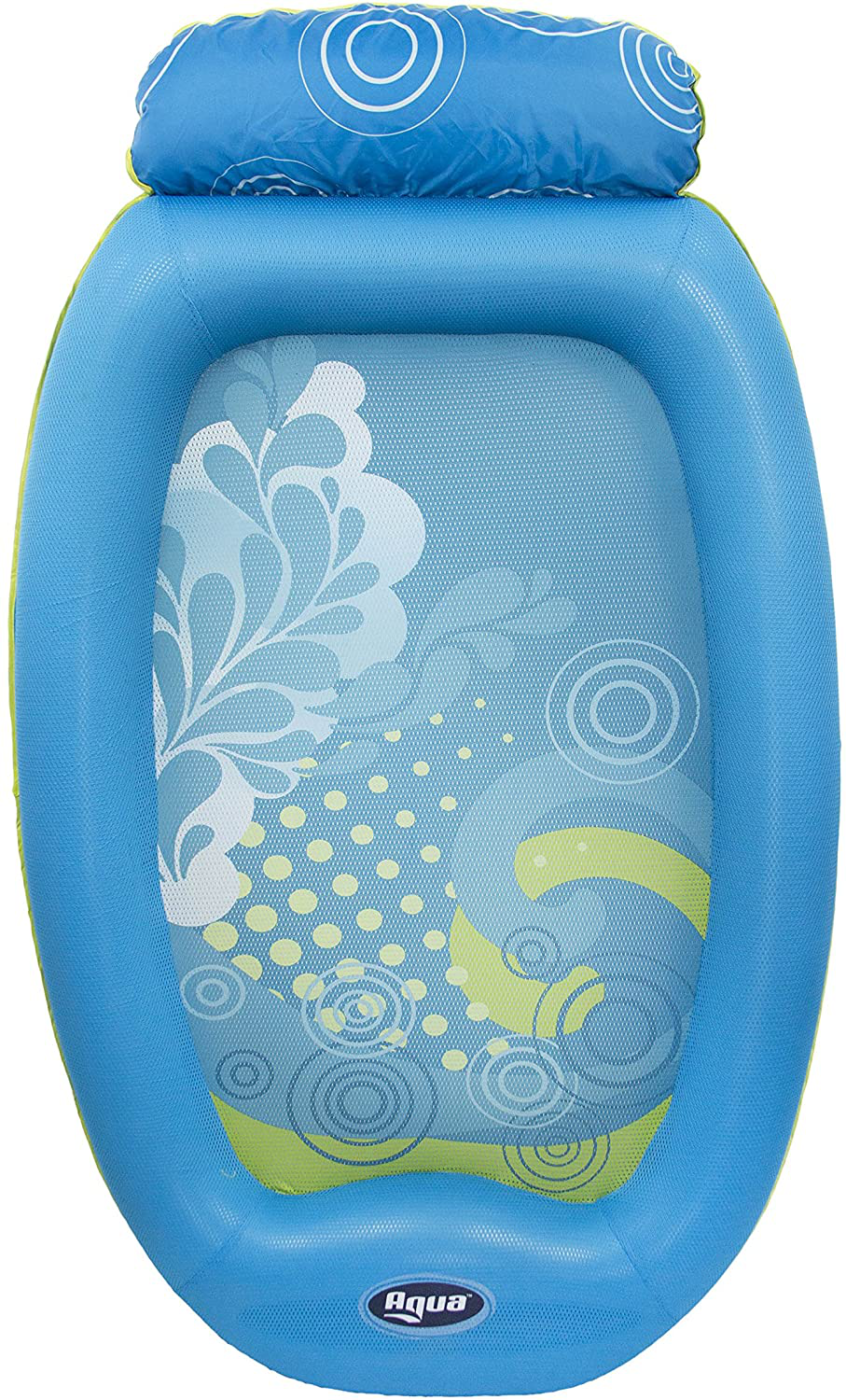 Aqua Comfort Luxury Water Lounge, X-Large, Inflatable Pool Float with Headrest & Footrest, Bubble Waves (AQL11310WA)