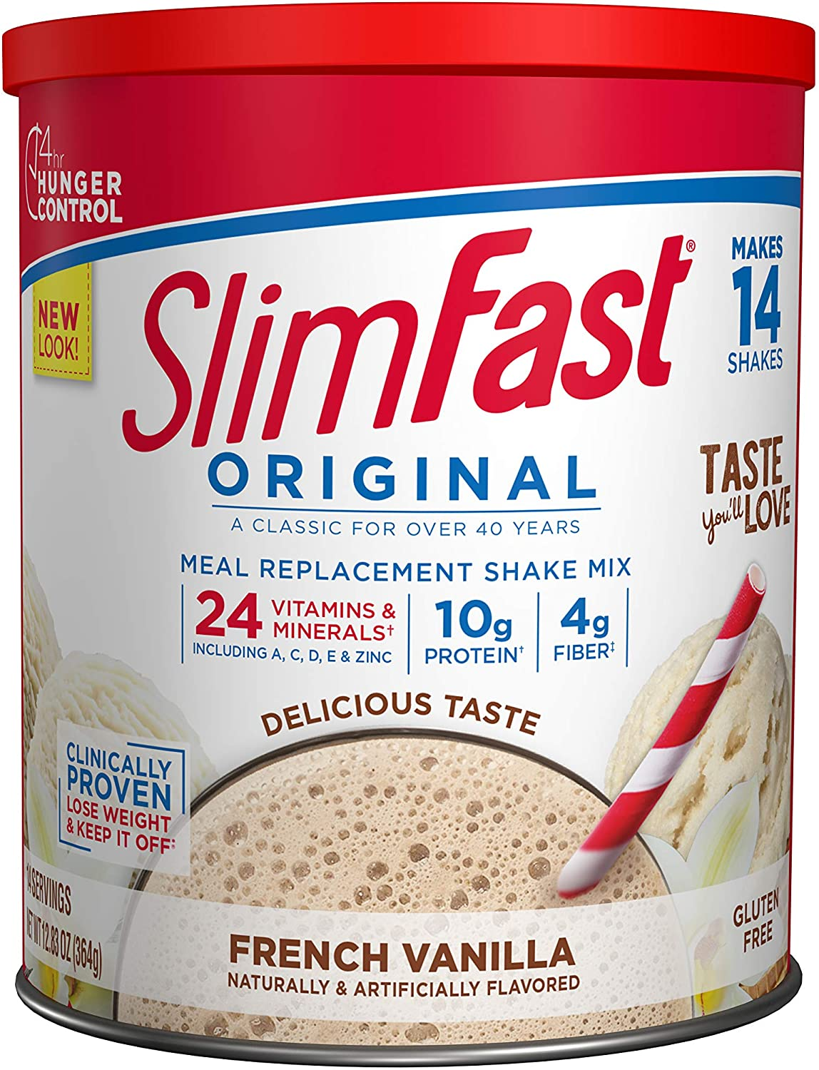 Slimfast Meal Replacement Powder, Original French Vanilla, Weight Loss Shake Mix, 10G of Protein, 14 Servings