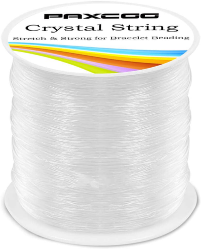 Paxcoo 0.8mm Elastic String, Stretchy Bracelet String Crystal String Bead Cord for Bracelet, Beading and Jewelry Making (120m)