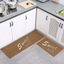 Kitchen Rugs Mats Washable Non Skid Slip - Made of Polypropylene 2 Pieces Sets