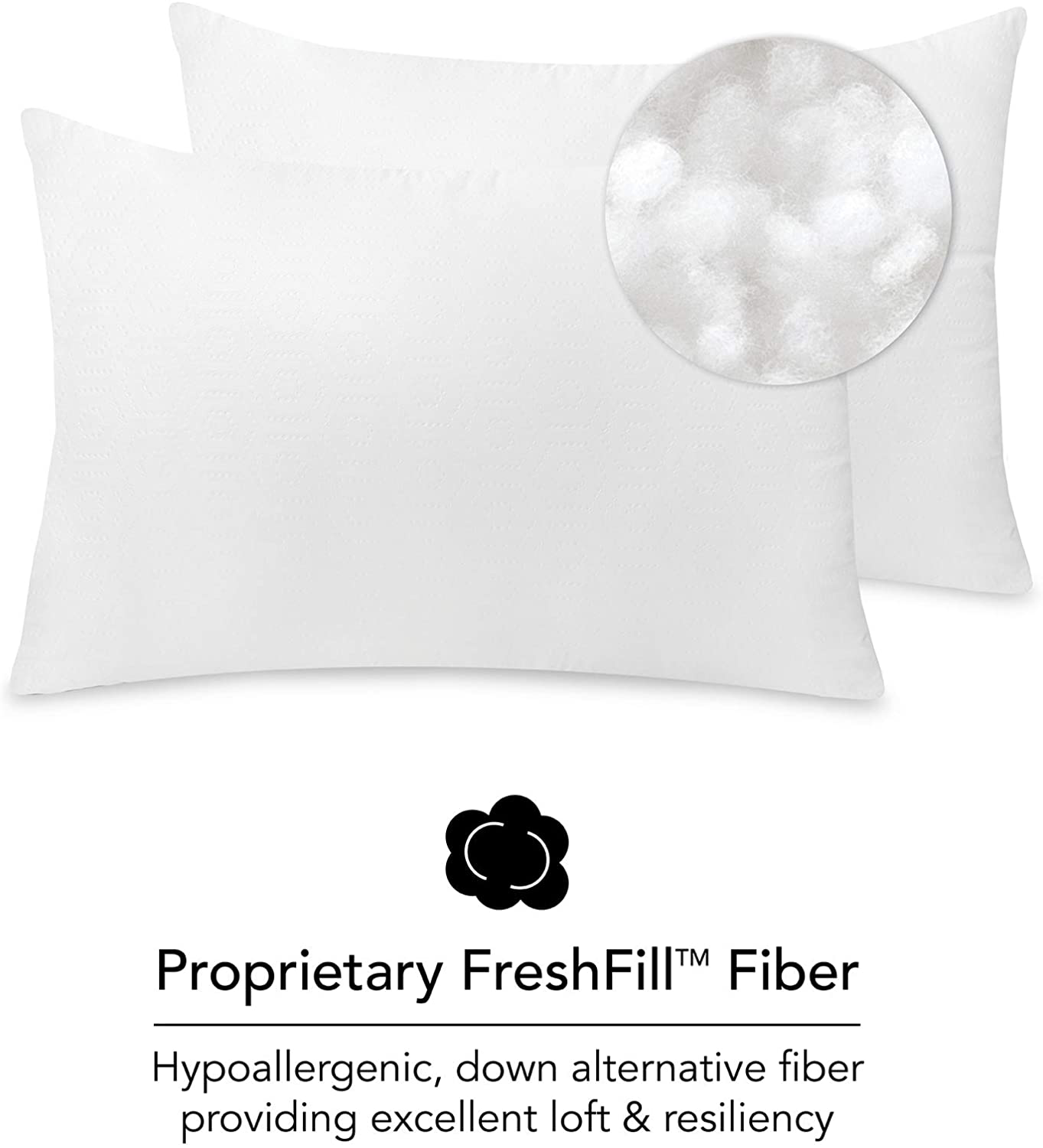 SensorPEDIC Embossed SensoSoft Jumbo Bed Pillow, 1 Count (Pack of 1), White