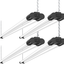 Bbounder 4 Pack Linkable LED Utility Shop Light, 4 FT, 4000 LM, 48 Inch Integrated Fixture for Garage, 40W Equivalent 250W, 5000K Daylight, Surface + Suspension Mount