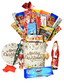 Christmas Chocolate & Snacks Variety Gift Care Package Gift Tin Basket Chocolate(Beige Tin)