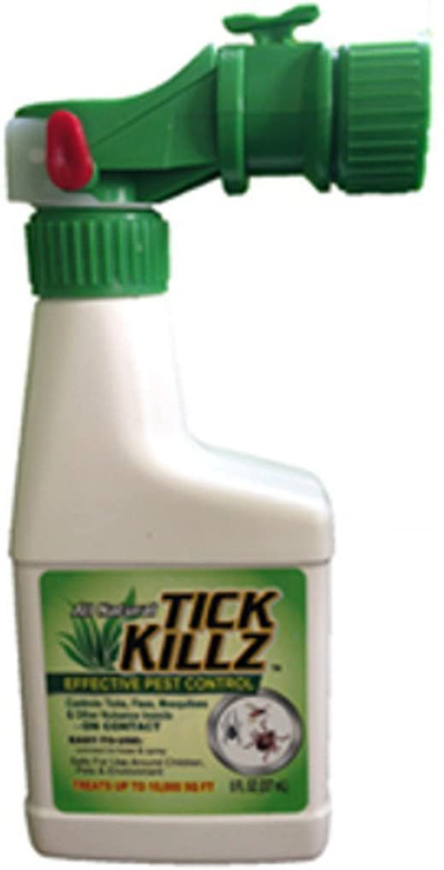 Tick Killz 1322 Natural Pest Control Hose End Spray Insecticide, Clear