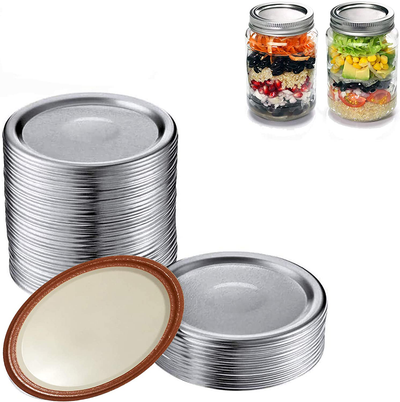 12 Pcs Regular Mouth Canning Lids for Mason Jar, Split-type Lids Leak Proof, Replacement Secure Canning Caps for Canning, 1 Dozen, Golden ( 2.75 Inch/70mm )