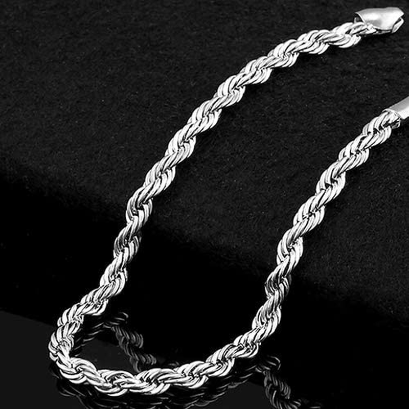 Women's Bracelet 925 Sterling Silver Twist Bangle Cuff Charm Clasp 