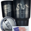 30Oz Army Veteran Tumbler - Double Insulated - with Silicone Straw and USA Sticker (Army Veteran)