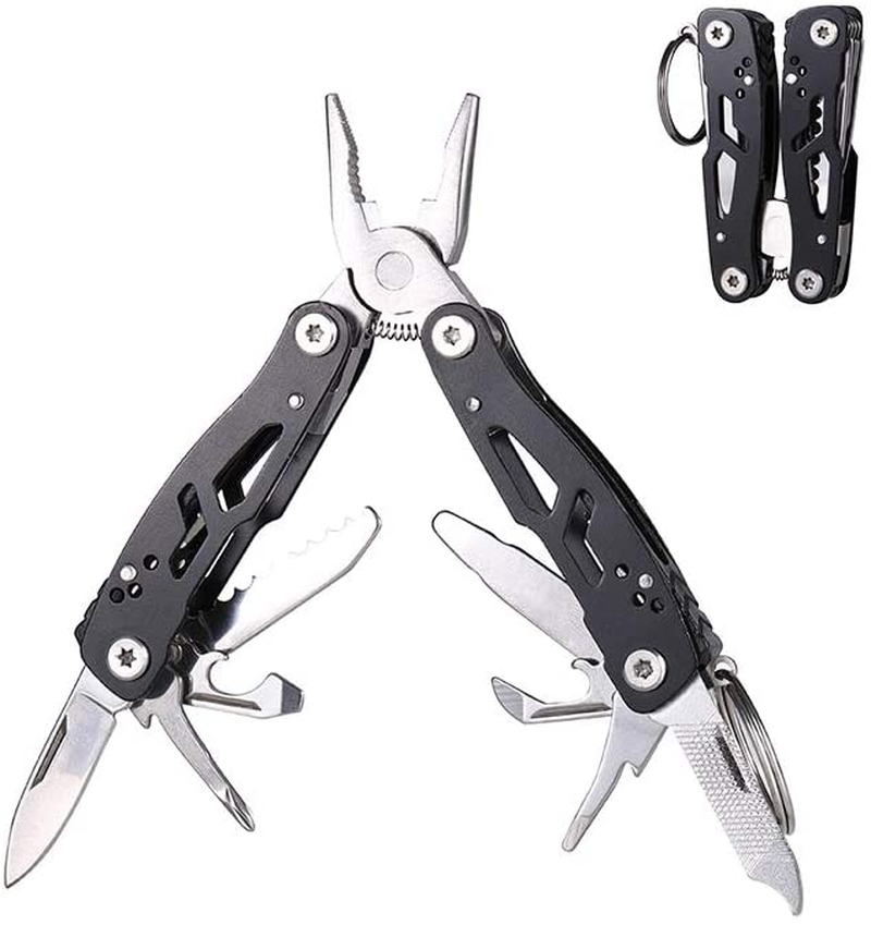 Pocket Knife 14-In-1, Rugged and Practical Portable Computer and Bike Gadgets, Black Camping and Survival Tools