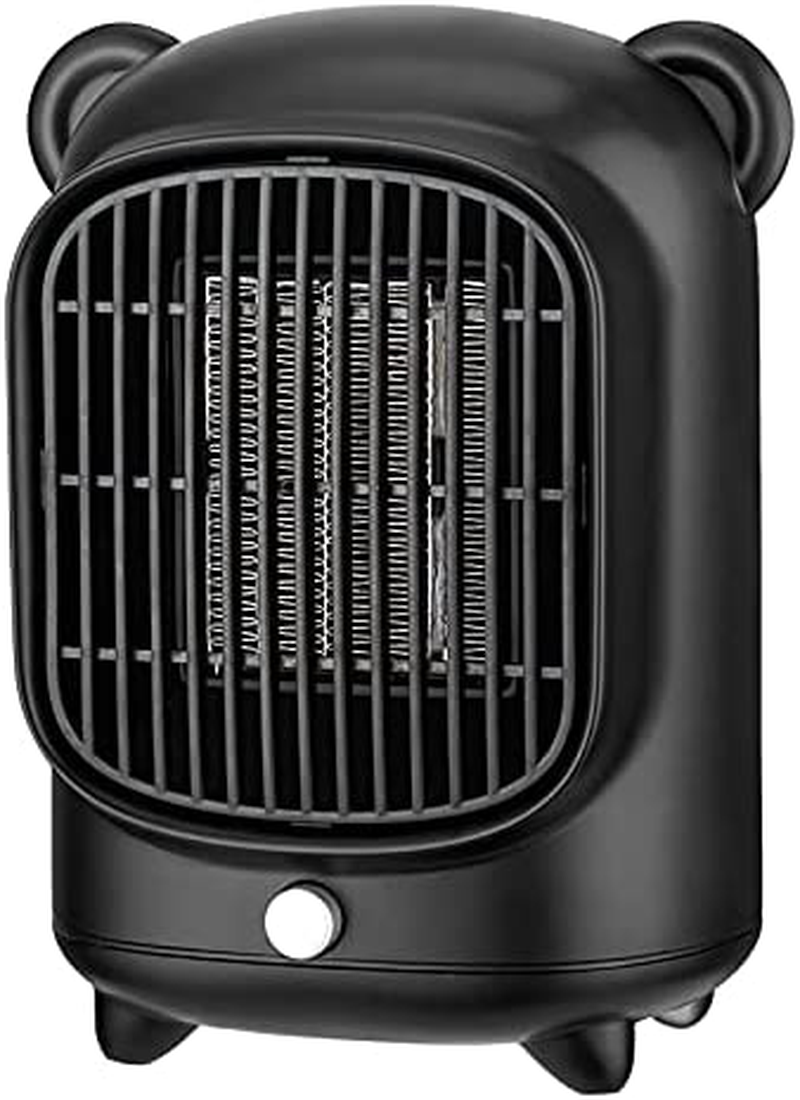 XDS 500W Tabletop Bear Heater,Small Space Heaters for Indoor Use with Safety Power Switch Ptc(Green）