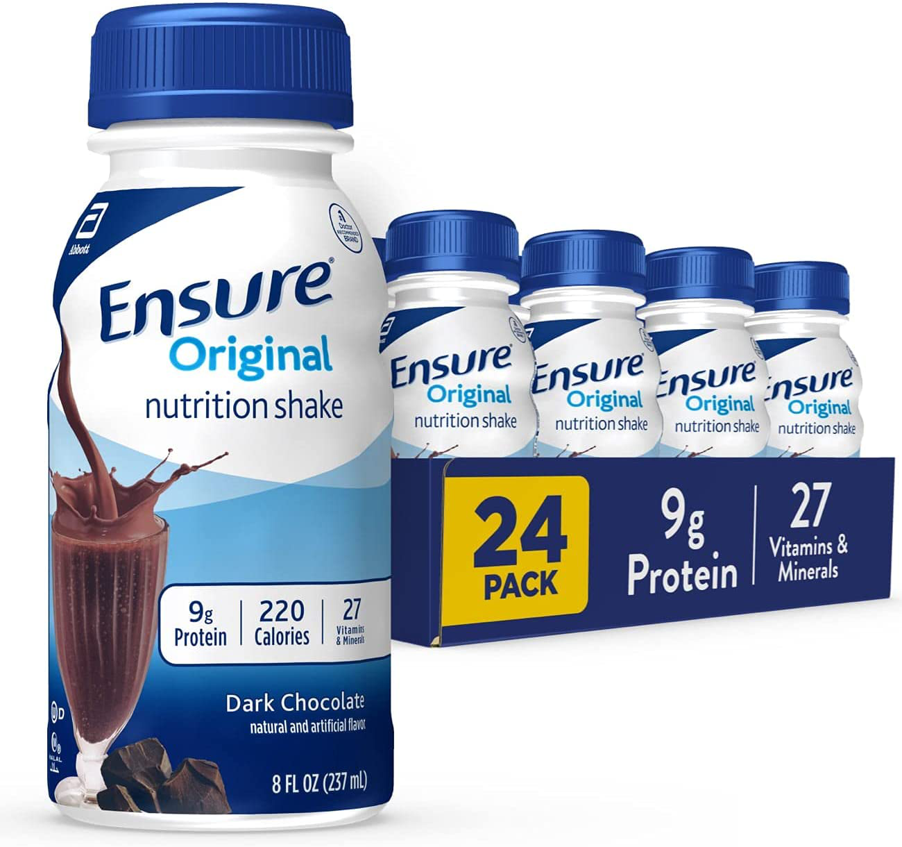 Ensure Original Nutrition Shake, Small Meal Replacement Shake, Complete, Balanced Nutrition with Nutrients to Support Immune System Health